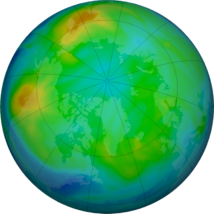 Arctic ozone map for 06 November 2022